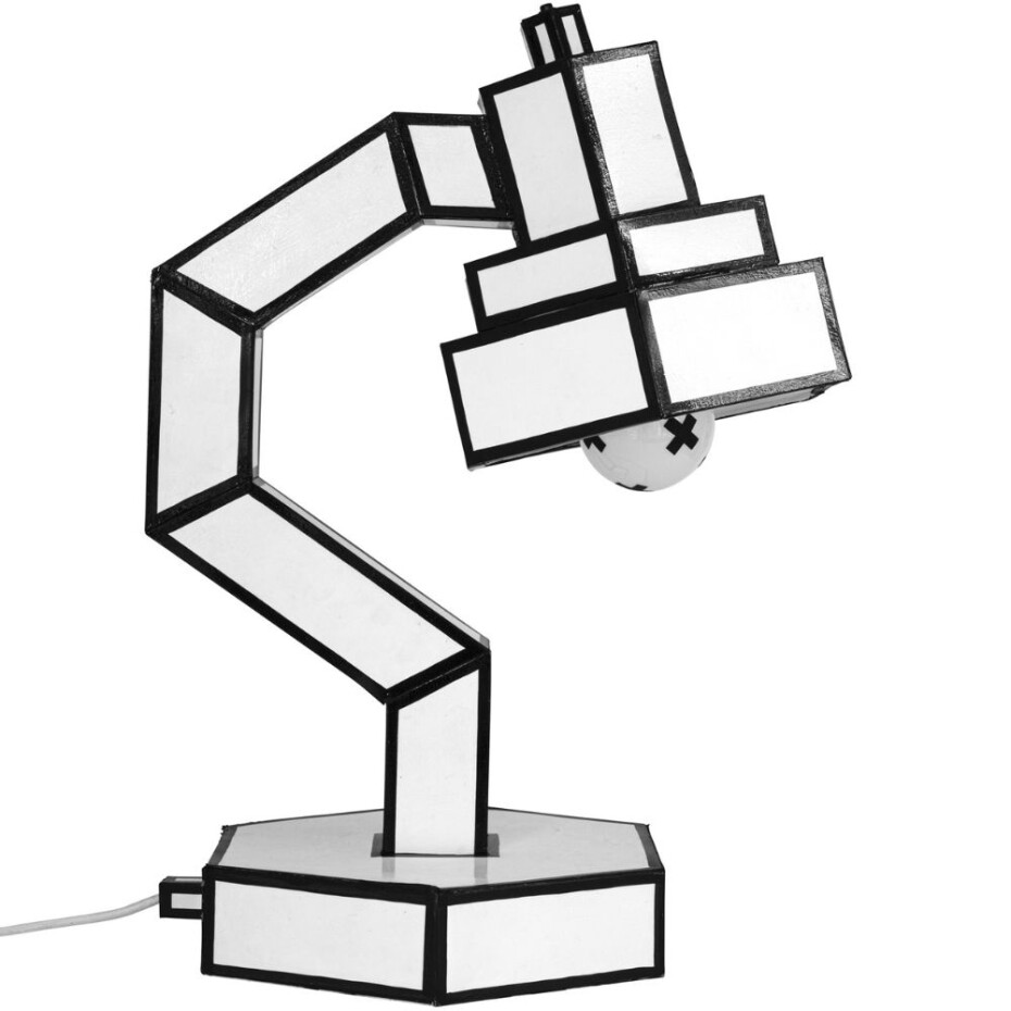 Stolní lampa CUT & PASTE 58 cm, černobílá, Seletti - main (1)