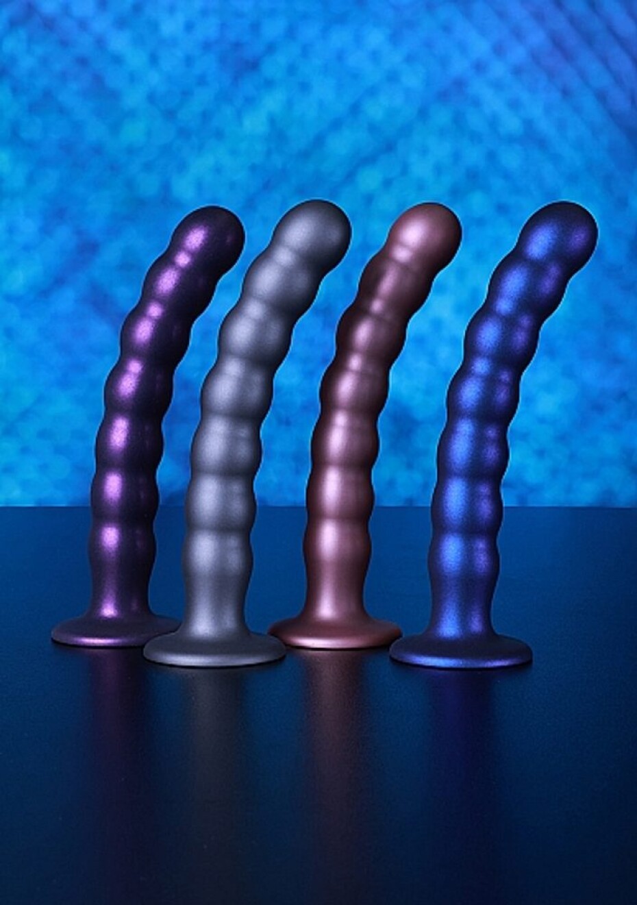 Ouch! Beaded Silicone G-Spot Dildo - main (1)