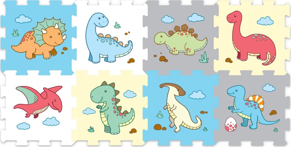 Puzzle pěnové dinosauři 8ks - main (0)