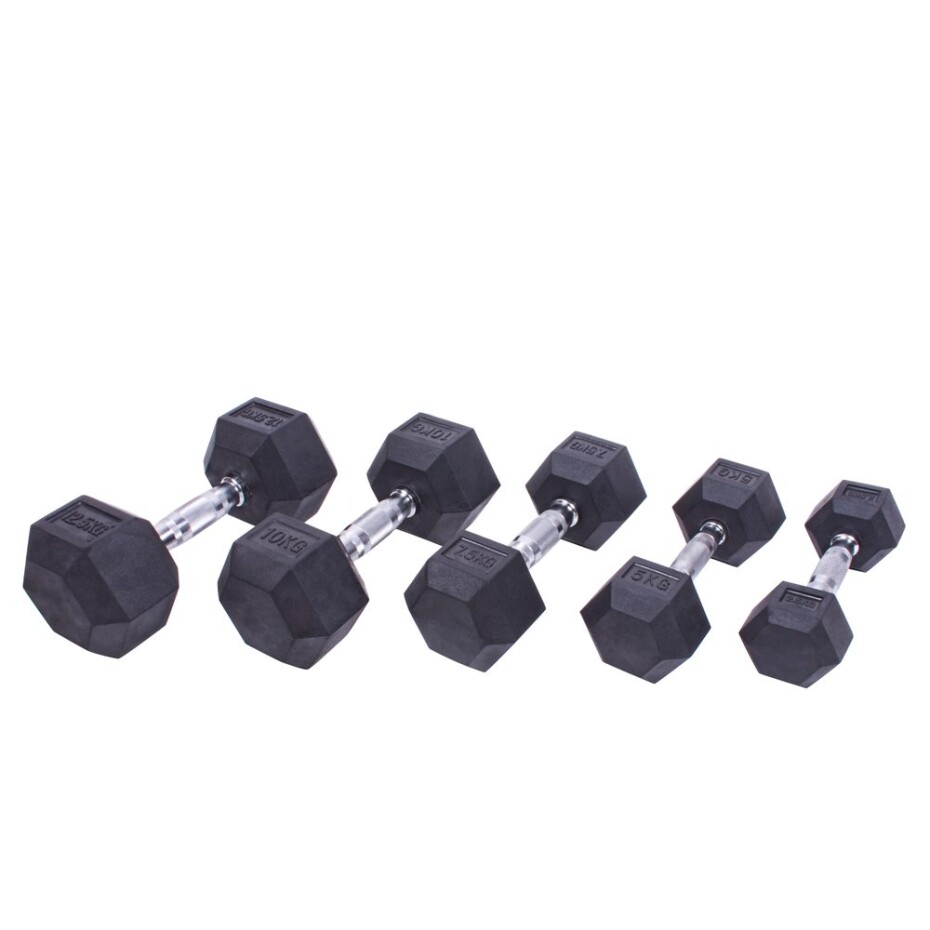 Sada jednoručních činek Sportago Hexagon - 2,5 + 5 + 7,5 + 10 + 12,5 kg - main (0)