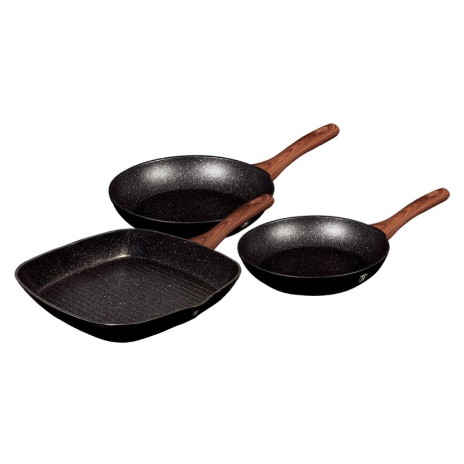 BERLINGERHAUS Sada pánví s mramorovým povrchem 3 ks Ebony Line Rosewood BH-7101 - main (0)