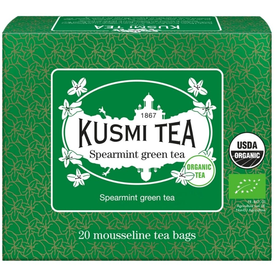 Zelený čaj SPEARMINT, 20 mušelínových sáčků, Kusmi Tea - main (0)
