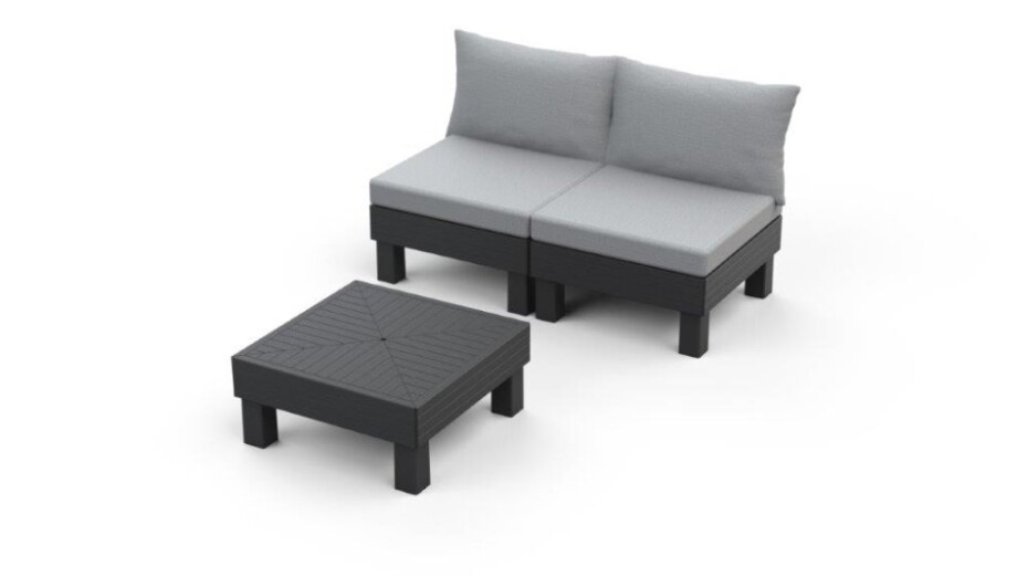 Keter Zahradní nábytek Keter Elements balkónový modulární set grafitový  KT-610652 - main (3)