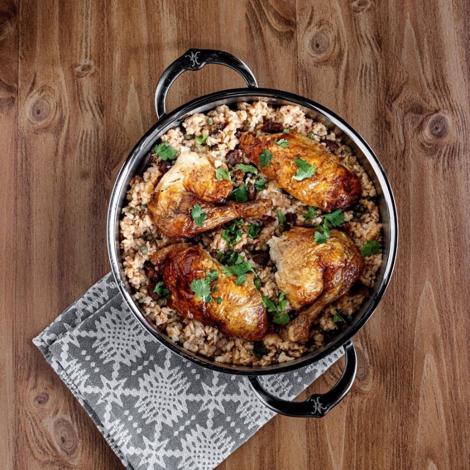 Servírovací pánev NANOBOND TITANIUM 26 cm, 3,3 l, nerezová ocel, Hestan - main (2)