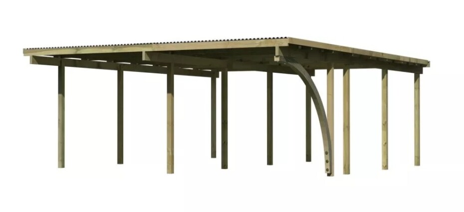 Dvojitý carport KARIBU ECO 2B 62043 LG3294 - main (1)