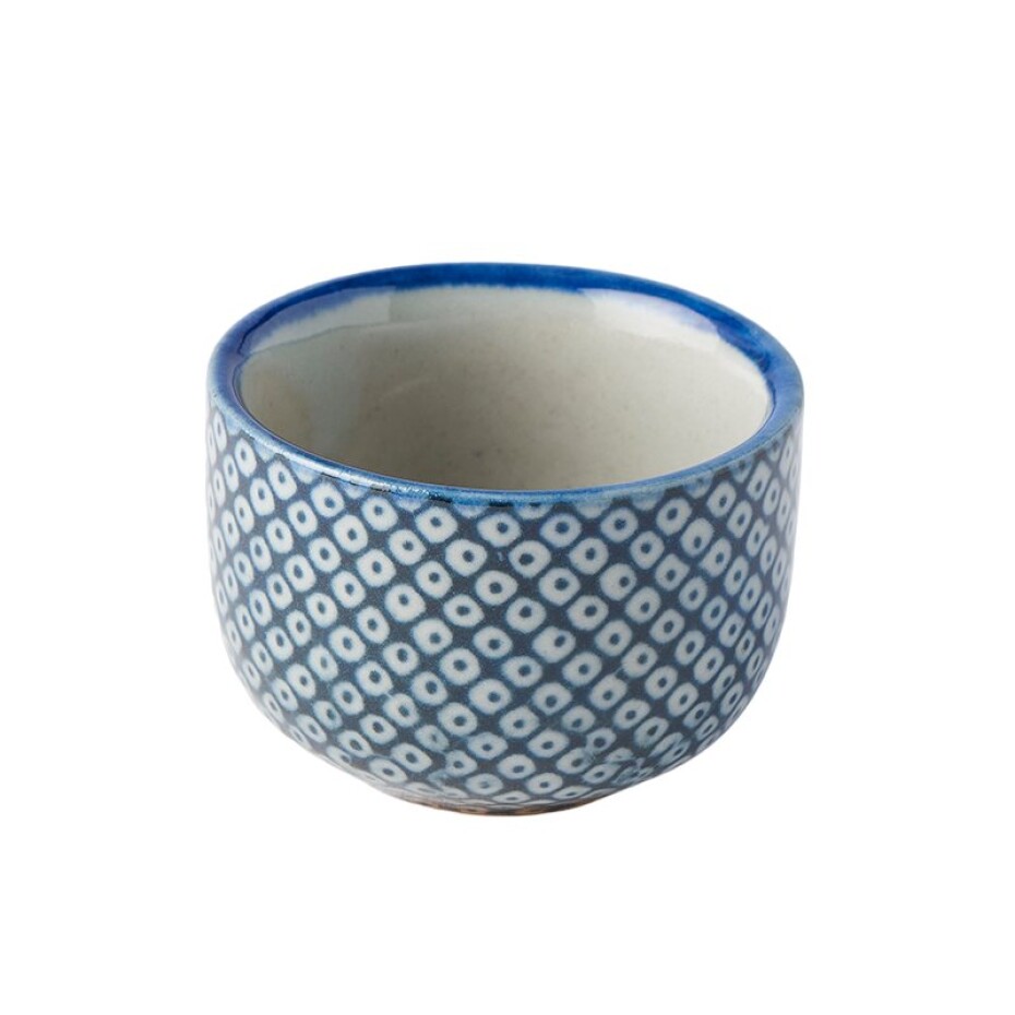 Šálek na saké SHIBORI 30 ml, modrá, keramika, MIJ - main (0)