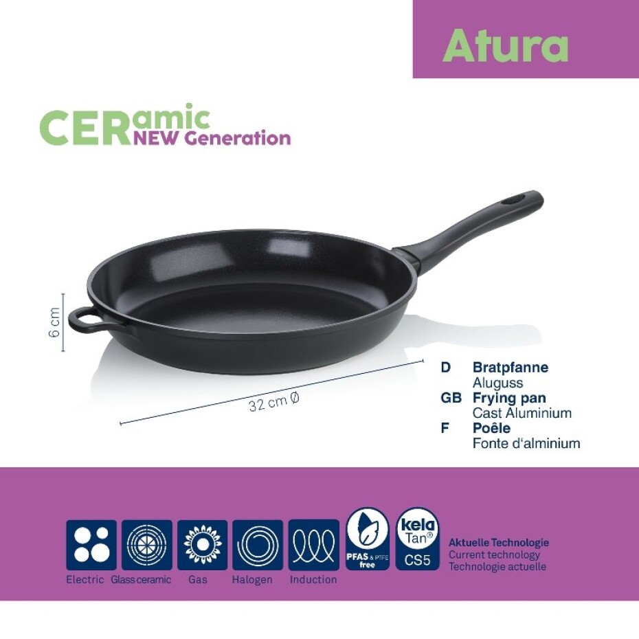 KELA Pánev s keramickým povrchem 32 cm ATURA černá KL-15168 - main (3)