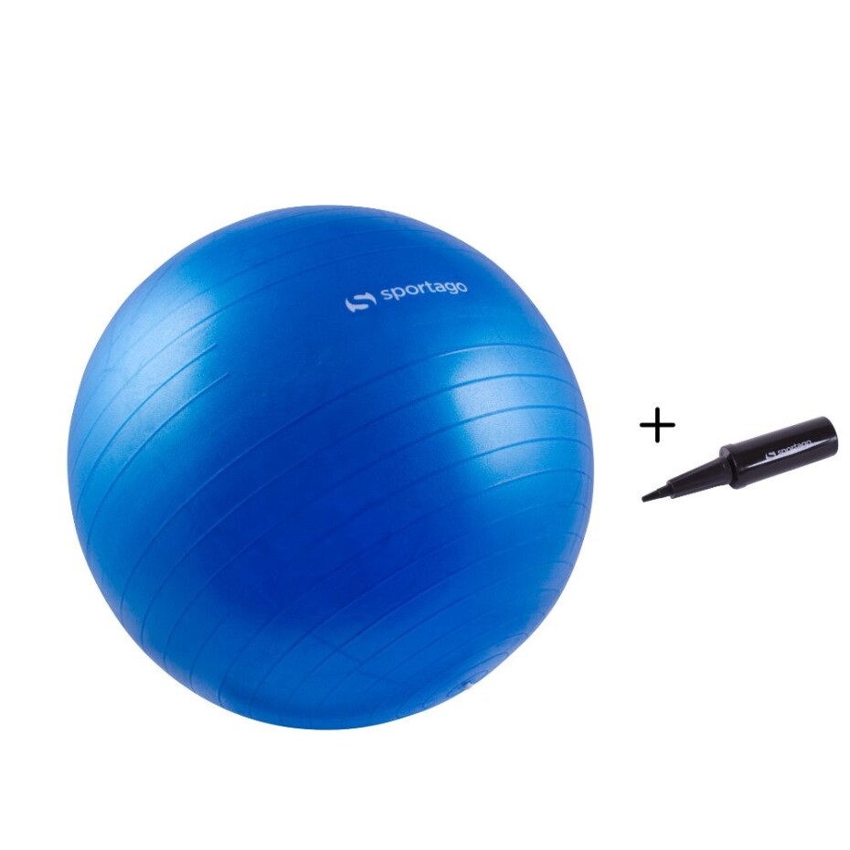 Gymnastický míč Sportago Anti-Burst 55 cm, včetně pumpičky - modrá - main (0)