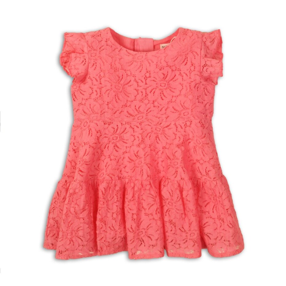 Šaty dívčí krajkové, Minoti, Fruits 5, růžová - 74/80 | 9-12m - main (0)