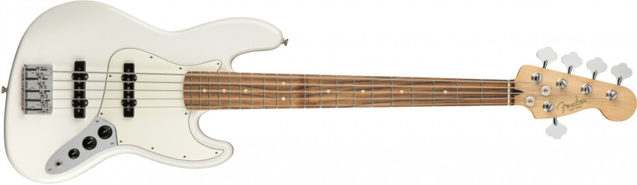 Fender Player Jazz Bass V Polar White Pau Ferro - main (0)