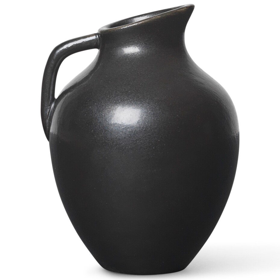 Váza ARY 10 cm, černá, kamenina, ferm LIVING - main (0)