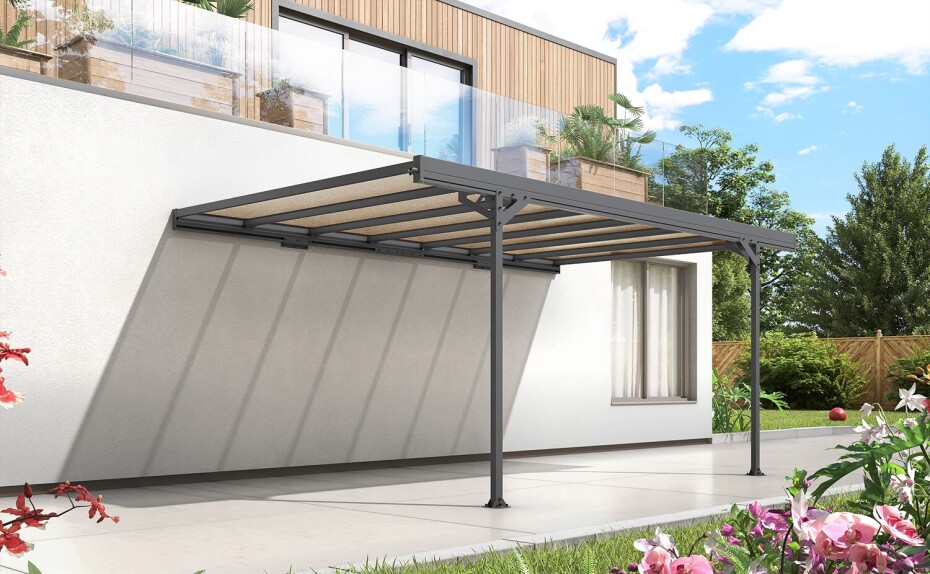 Kovový přístřešek / carport TRIGANO JARDIN MISTRAL WALL LG2461 - main (0)