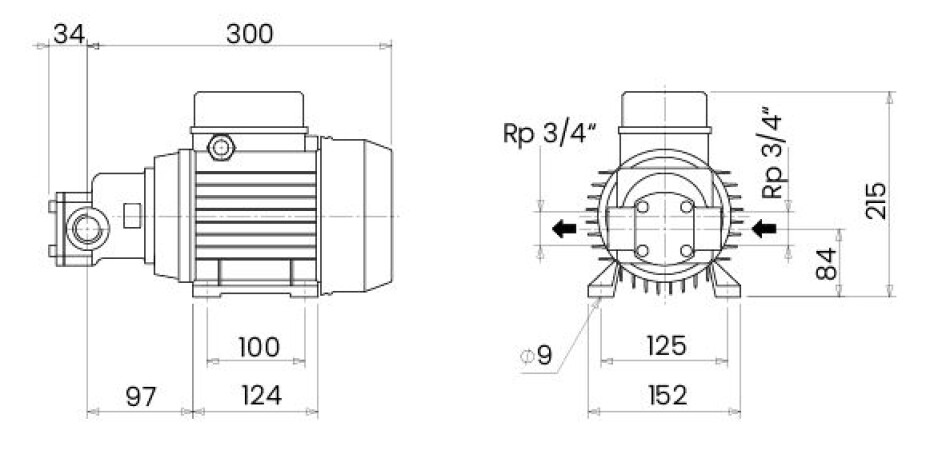 Zubové čerpadlo SEAR CFP 230V 0,37kW (by pass) - main (2)