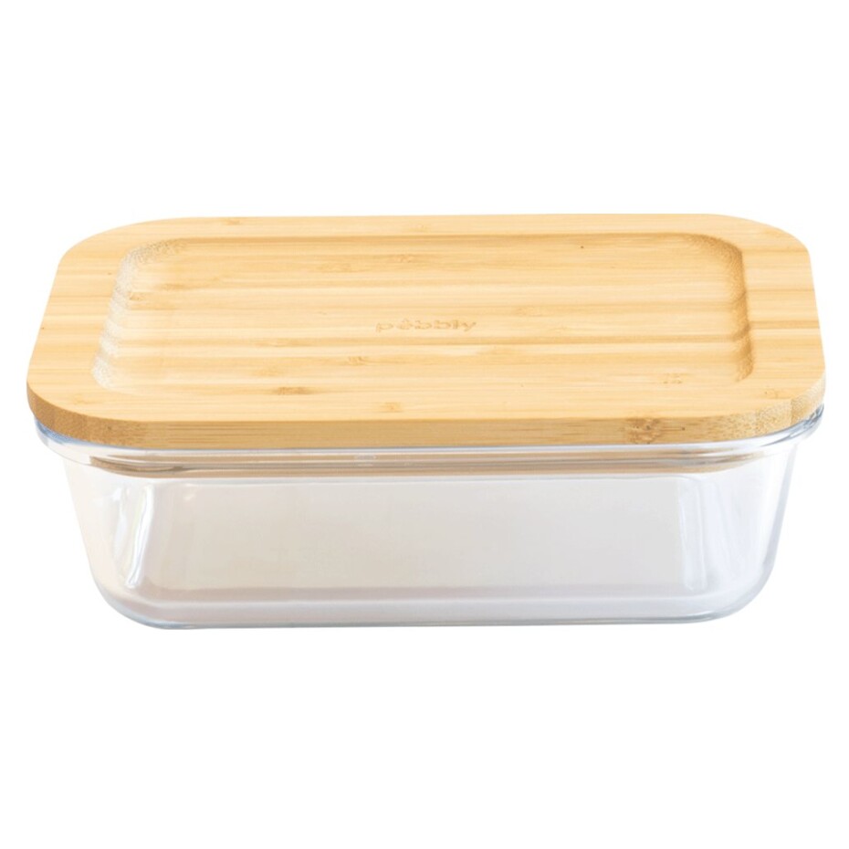 Box na potraviny PKV-008 650 ml, sklo / bambus, Pebbly - main (0)