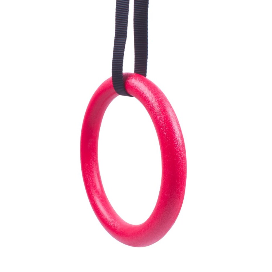 Závěsné ABS gymnastické kruhy Sportago, červené - main (5)