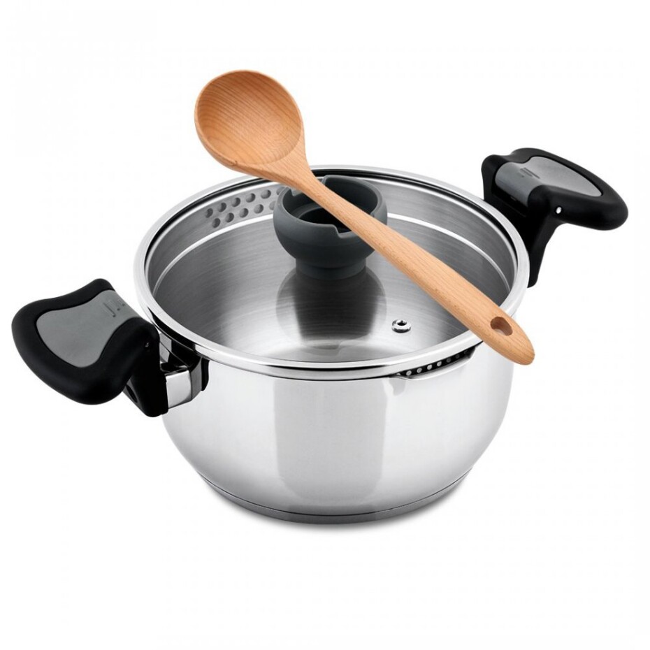 CS SOLINGEN Hrnec s cedící poklicí nerez Aron 24 cm CS-060589 - main (2)