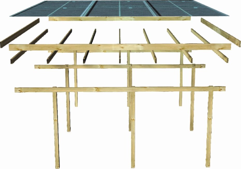 Dvojitý carport KARIBU ECO 1A 62039 LG3142 - main (4)