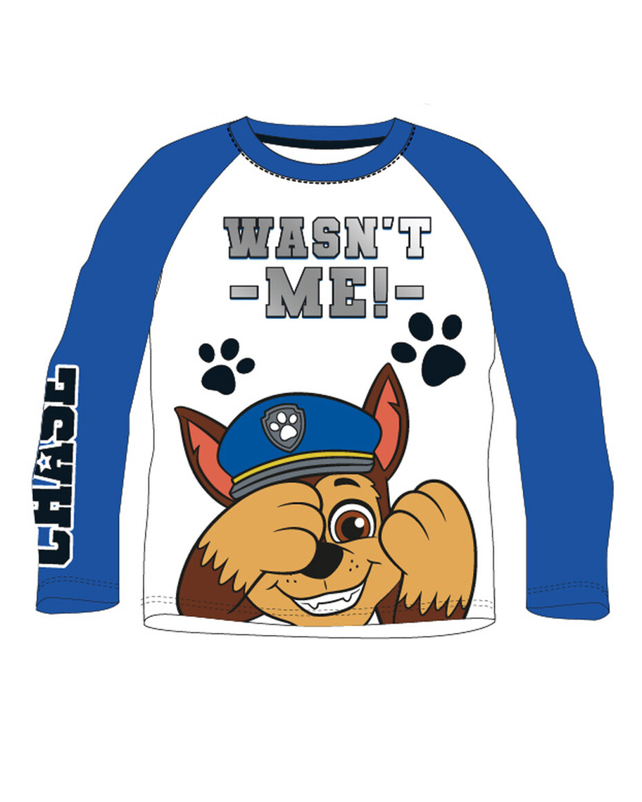 Paw Patrol - Tlapková patrola -Licence Chlapecké tričko - Paw Patrol 52021619W, bílá / modrá Barva: Bílá, Velikost: 128 - main (0)