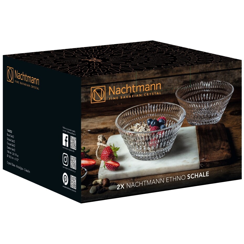 Jídelní miska ETHNO 16 cm, sada 2 ks, čirá, sklo, Nachtmann - main (5)