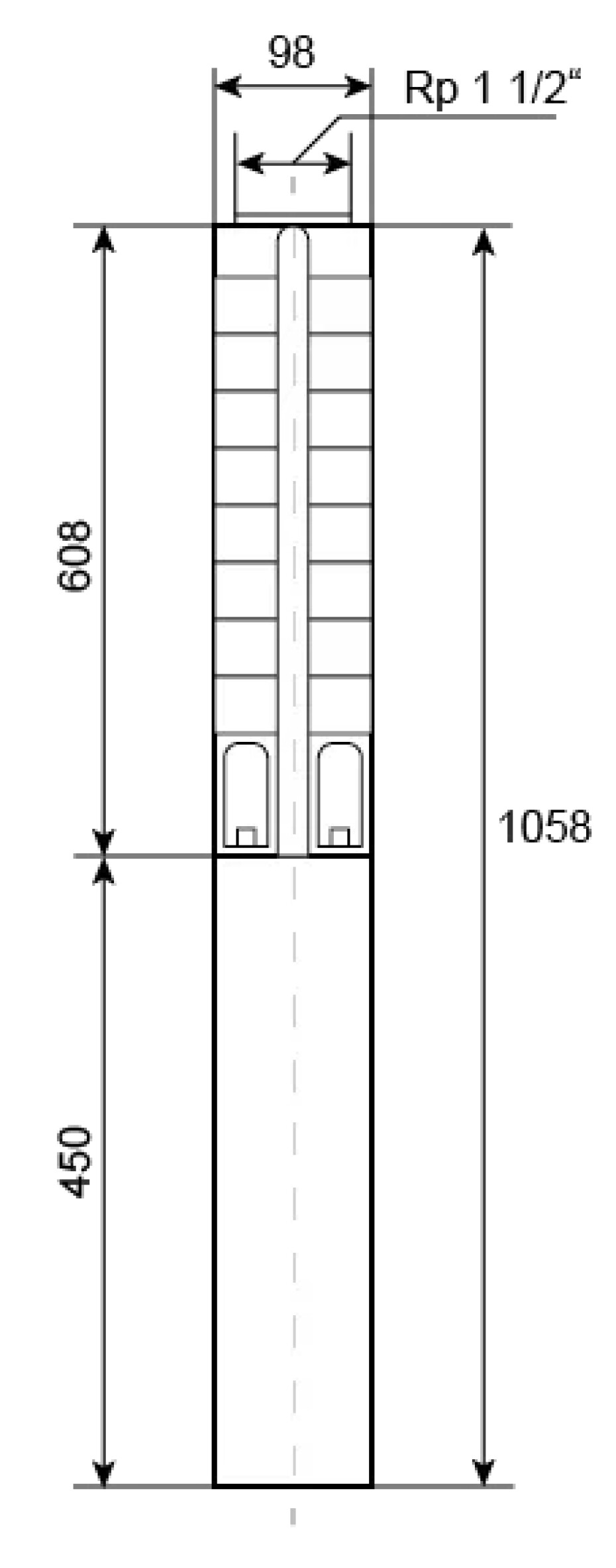 Ponorné čerpadlo EVAK V4S-5M21, 400V, 2,2kW, 2m kabelu - main (2)