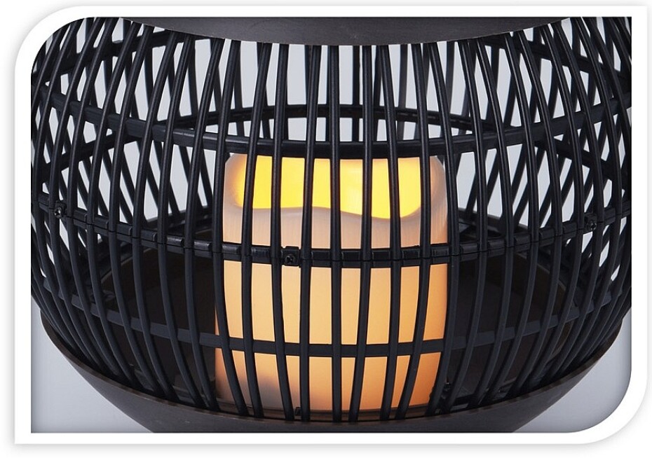 PROGARDEN Lucerna solární s LED svíčkou 22 x 23 cm KO-CX2100090 - main (2)