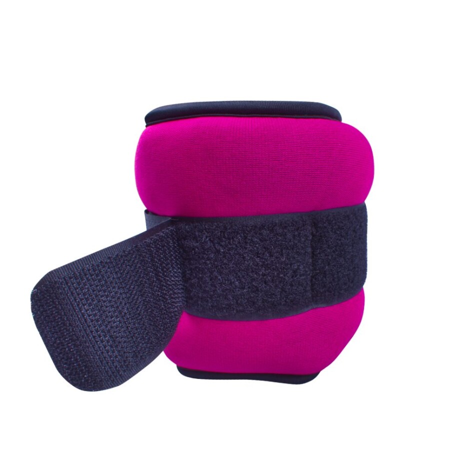 Sportago neoprénová zátěž na zápěstí/kotník 2 x 1,5 kg - růžová - main (2)