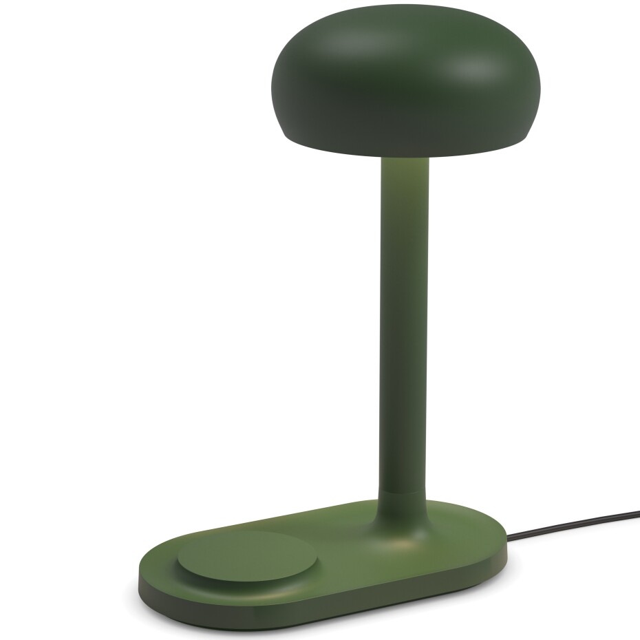 Stolní lampa EMENDO 29 cm, s Qi bezdrátovým nabíjením, emeraldově zelená, Eva Solo - main (7)