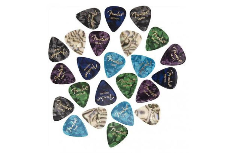Fender 351 Shape Premium Picks Multi-Color 24ks - main (0)