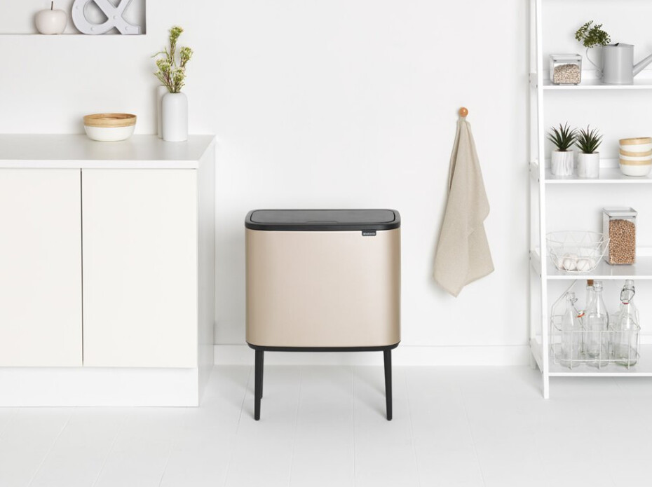 Dotykový odpadkový koš BO TOUCH BIN 11 + 23 l, champagne, Brabantia - main (10)