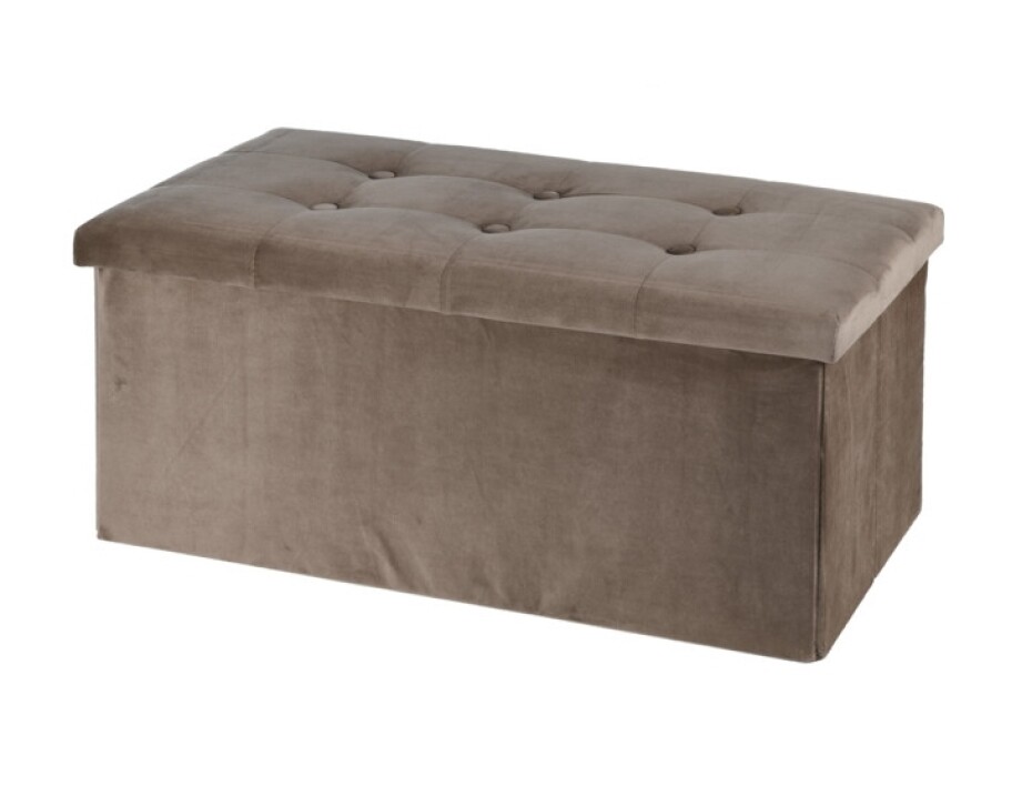 PROGARDEN Taburet s úložným prostorem 76 x 38 cm VELVET šampaň KO-101000790svhn - main (0)