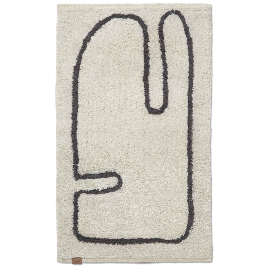 Koupelnová předložka LAY 50 x 70 cm, bílá, bavlna, ferm LIVING - main (0)