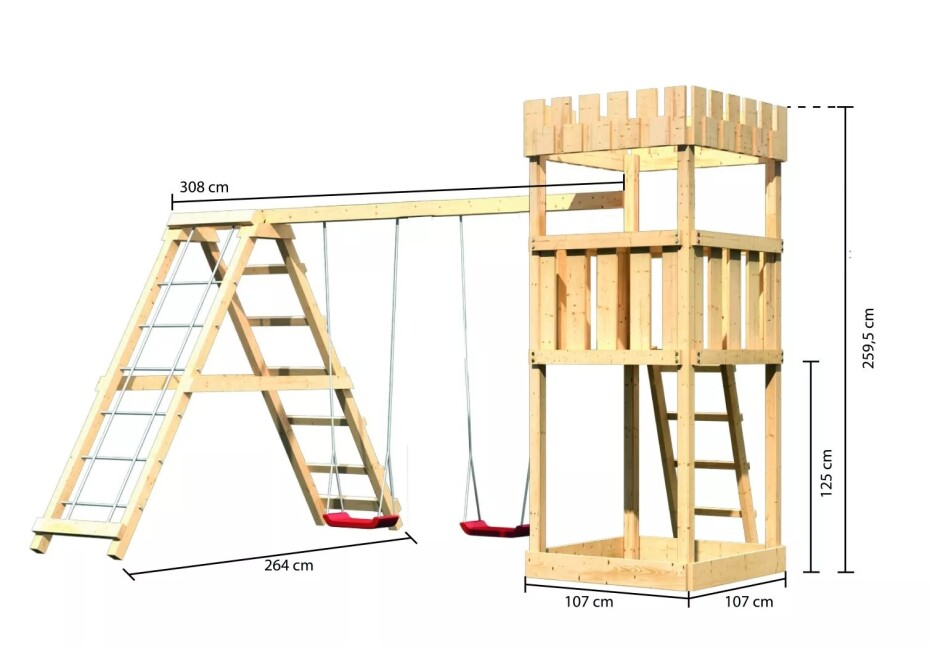Dětské hřiště KARIBU LÖWENHERZ 20335 LG3321 - main (1)