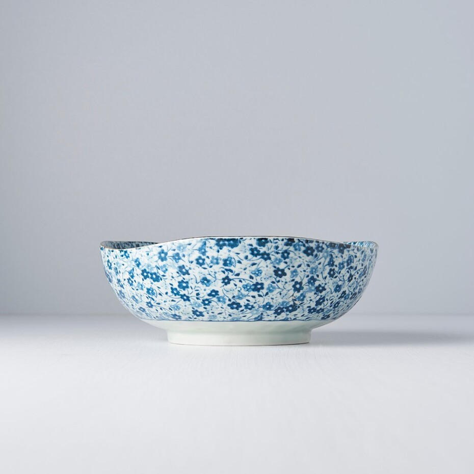 Jídelní miska BLUE DAISY 20 cm, hnědá, keramika, MIJ - main (7)