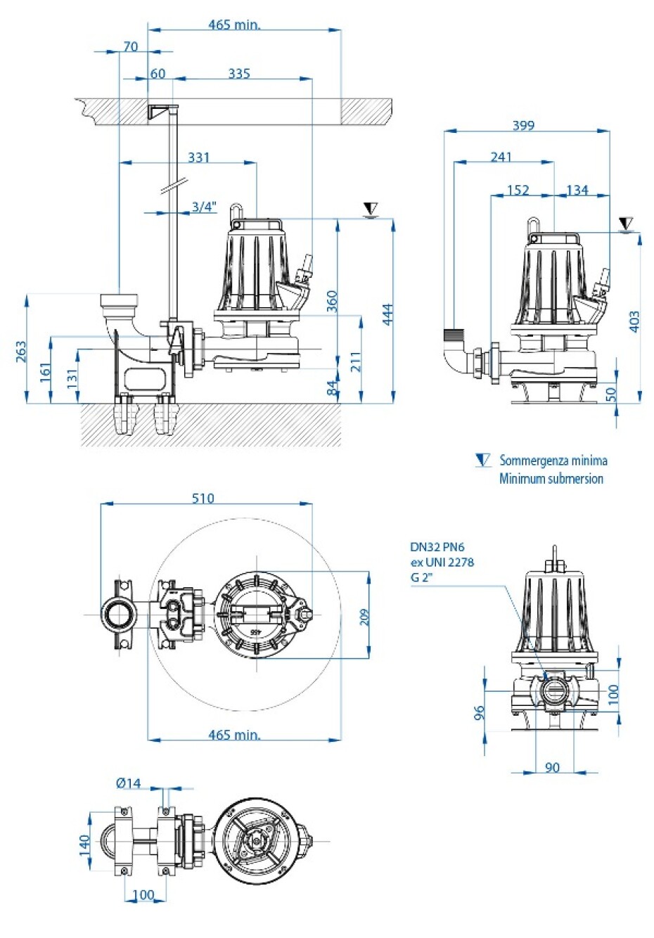 DRENO GT 50/2/125 C.155 400V bez plováku - main (2)