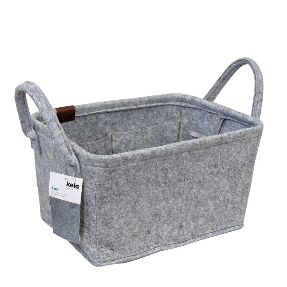 KELA Koš Fay 35x25 cm filc světle šedá KL-24462 - main (4)