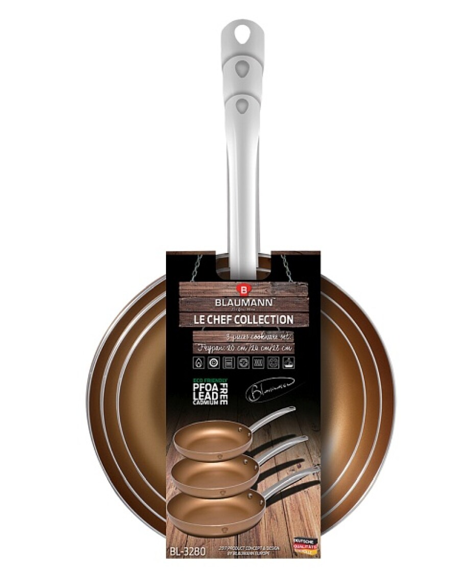 BLAUMANN Pánev s nepřilnavým povrchem sada 3 ks Le Chef BL-3280 - main (1)
