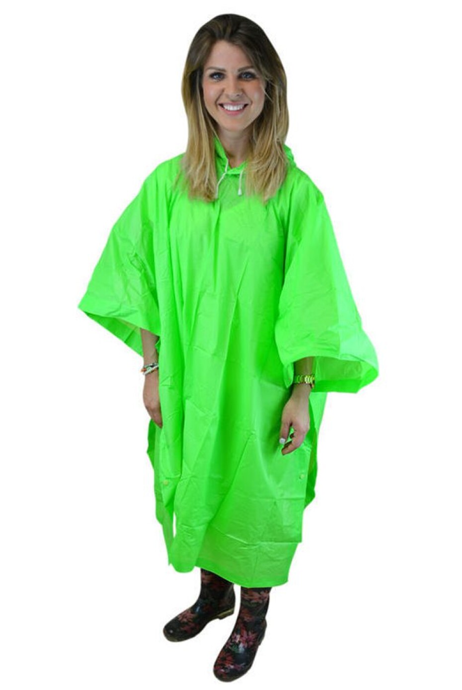 poncho PVC neonová, Pidilidi, PL0066-19, zelená - dětská - main (1)