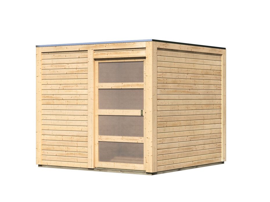 Dřevěný domek KARIBU QUBIC 1 (79845) natur LG2192 - main (0)