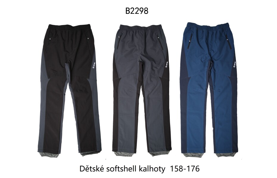 Chlapecké softshellové kalhoty, zateplené - Wolf B2298, tmavě modrá/ petrol Barva: Modrá, Velikost: 176 - main (1)