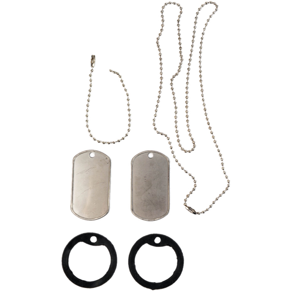 ID známka US (Dog Tag) - sada [BEZ RAŽBY] stříbřitá - main (0)