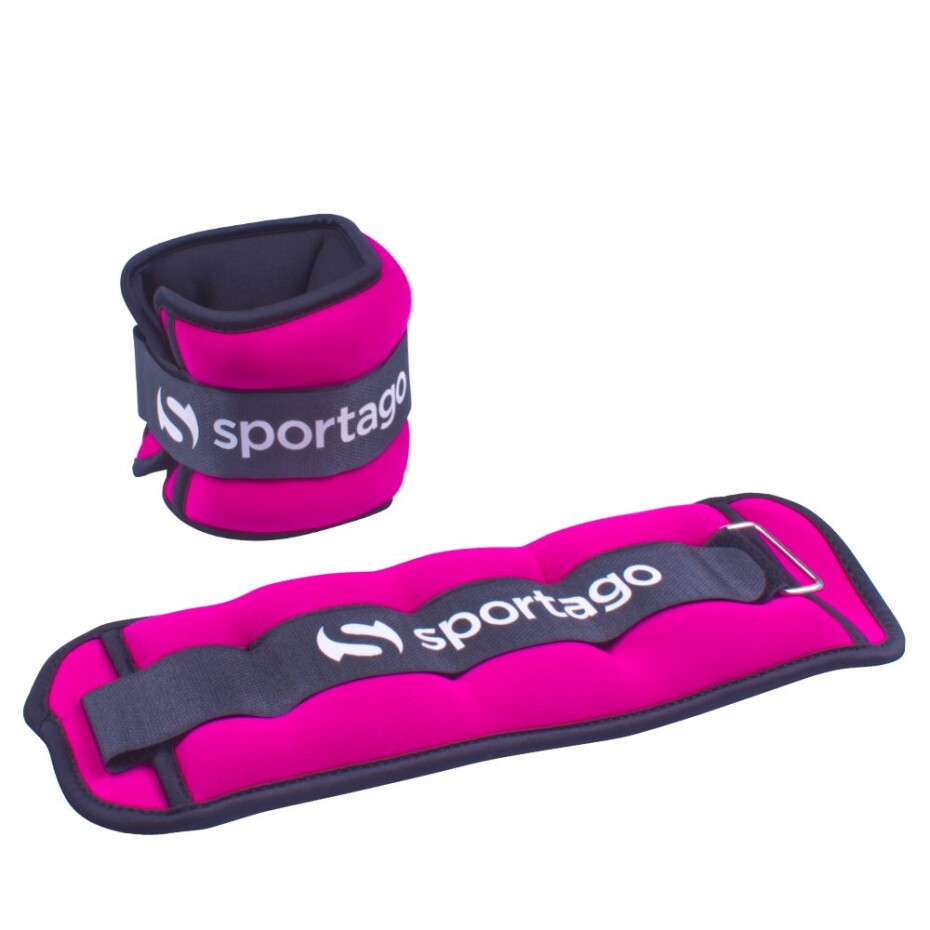 Sportago neoprénová zátěž na zápěstí/kotník 2 x 2 kg - růžová - main (0)