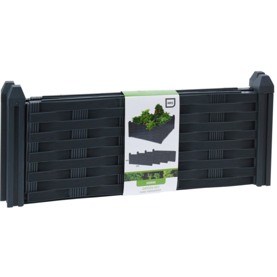 PROGARDEN Vyvýšený záhon 45 x 45 x 18 cm černý plast KO-R10000250 - main (3)