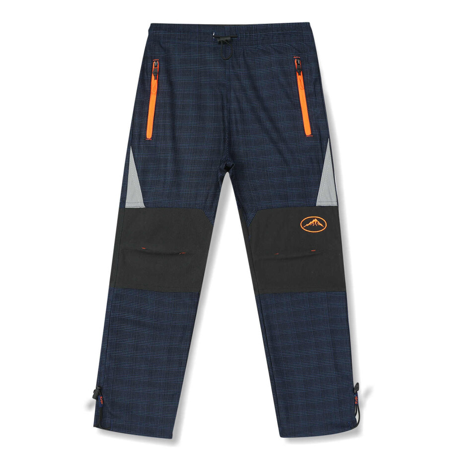 Chlapecké outdoorové kalhoty - KUGO G9625, tmavě modrá - oranžový zip Barva: Modrá tmavě, Velikost: 98 - main (0)