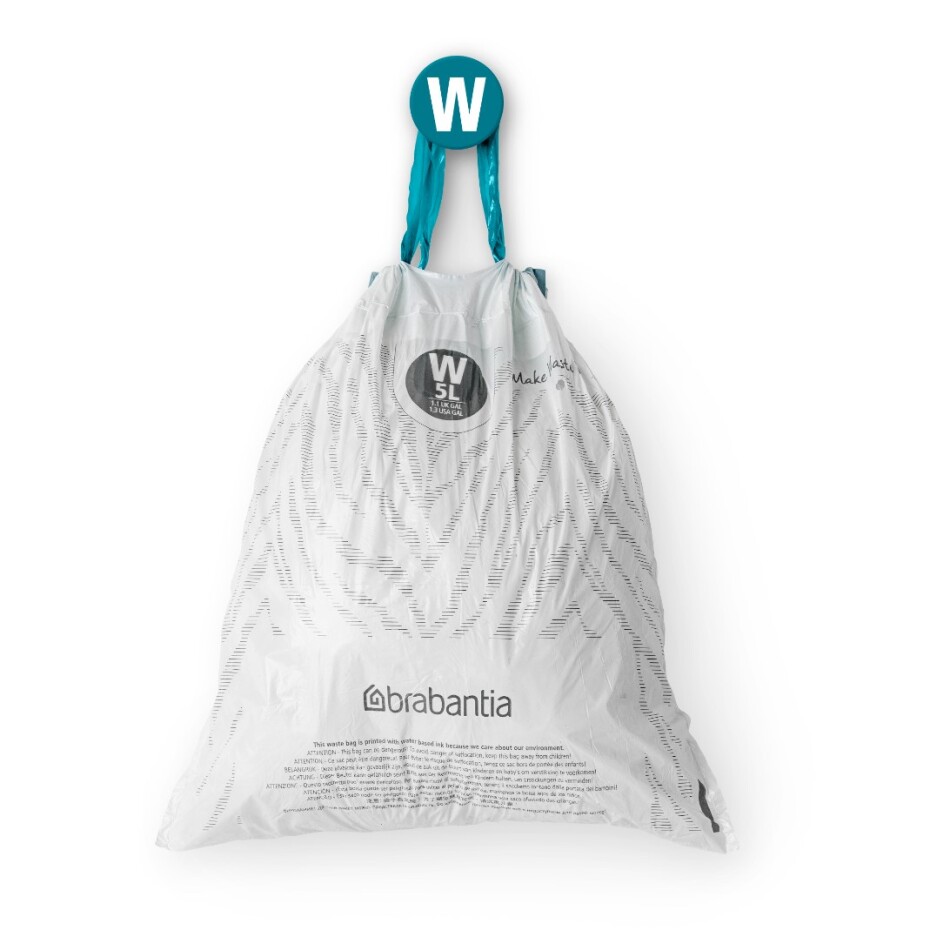 Sáčky do odpadkového koše W PERFECTFIT 5 l, sada 40 ks, Brabantia - main (2)