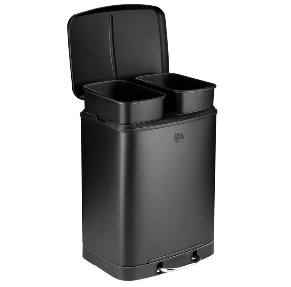 DIRT-DEVIL Odpadkový koš na tříděný odpad 2 x 12 l tiché zavírání černá ED-249507 - main (1)