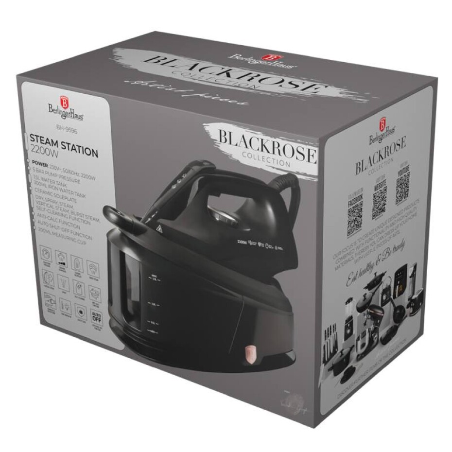 BERLINGERHAUS Parní stanice 2200 W Black Rose Collection BH-9596 - main (7)