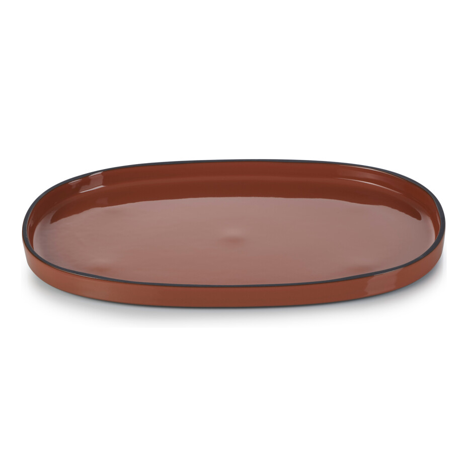 Servírovací talíř CARACTERE, ovál, skořicová Cinnamon, REVOL - main (1)