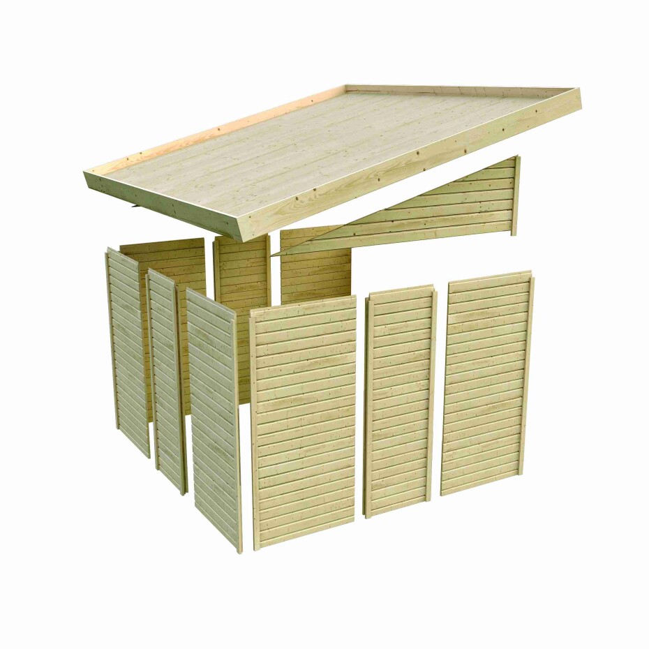 Dřevěný domek KARIBU GÖRLITZ (38746) natur LG3070 - main (4)