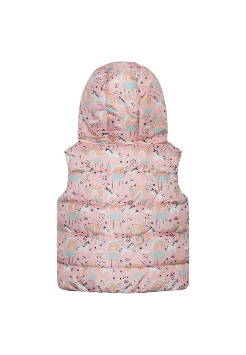 Vesta dívčí nylonová Puffa podšitá microfleecem, Minoti, 12GILET 15, růžová - 80/86 | 12-18m - main (1)