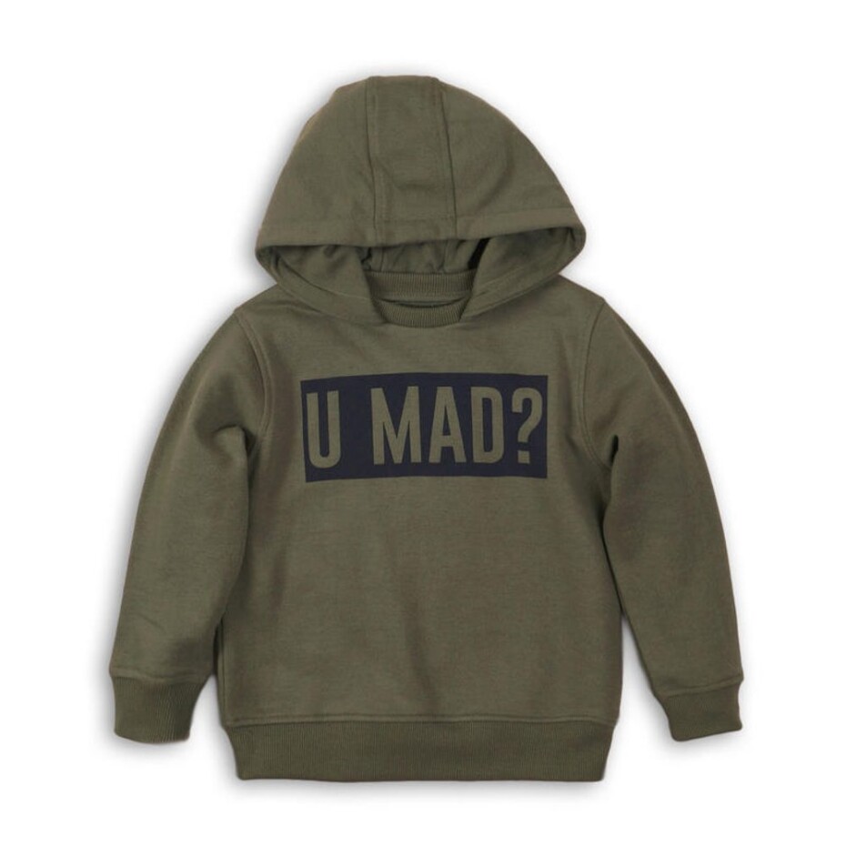 Mikina chlapecká s kapucí, Minoti, KB FLEECE HOODY 9, khaki - 98/104 | 3/4let - main (0)